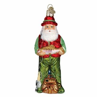 Fly Fishing Santa Ornament  |  Outdoor Outdoor Outdoor