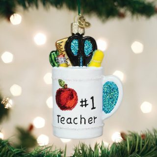 Best Teacher Mug Ornament  |  Occupation Education & School Education & School