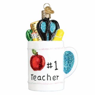 Best Teacher Mug Ornament  |  Occupation Education & School Education & School