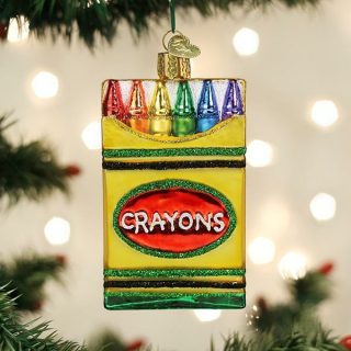 Box Of Crayons Ornament  |  Household Education & School Education & School