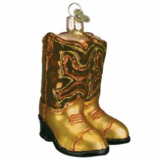 Brown Pair Of Cowboy Boots Ornament  |  Western Western Western