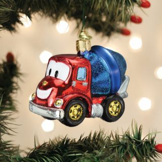 Cheerful Cement Truck Ornament  |  Transportation Occupation Occupation