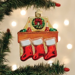 Family Of 3 Stockings Ornament  |  Personalization Personalization Personalization