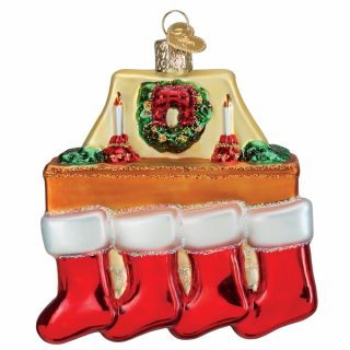 Family Of 4 Stockings Ornament  |  Personalization Personalization Personalization