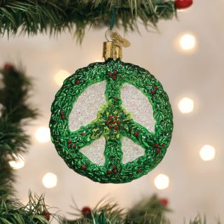 Holly Peace Symbol Ornament  |  Household Household Household