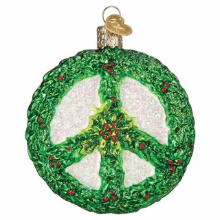 Holly Peace Symbol Ornament  |  Household Household Household