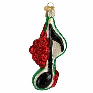 Musical Note With Bow-Green Ornament  |  Music Household Household