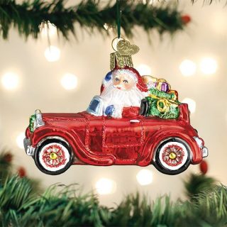 Santa In Antique Car Ornament  |  Transportation Transportation Transportation