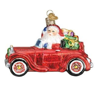 Santa In Antique Car Ornament  |  Transportation Transportation Transportation