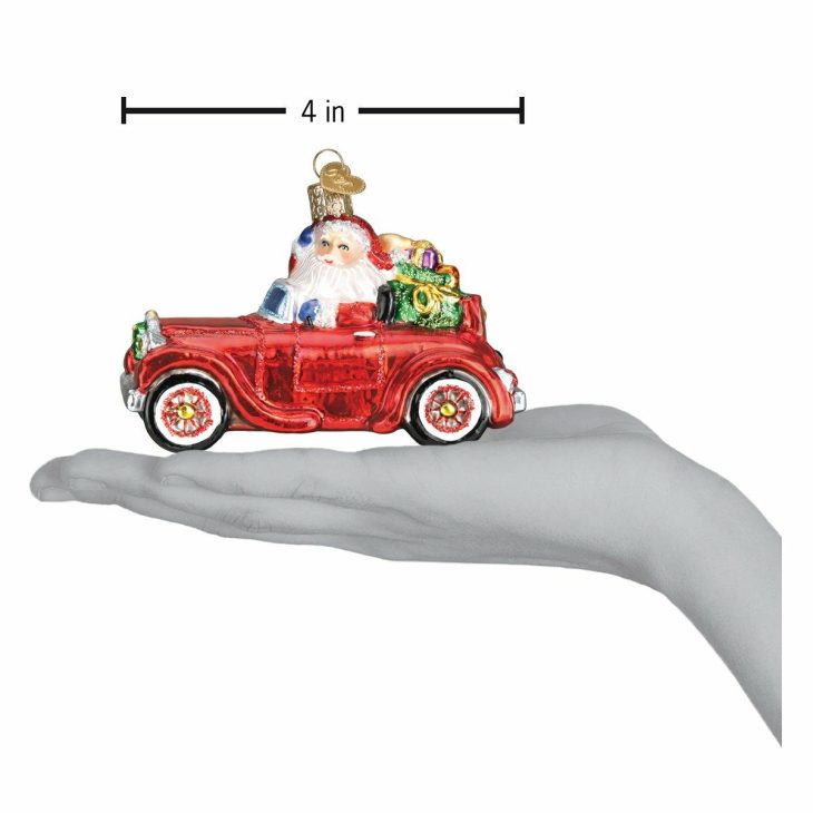 Santa In Antique Car Ornament  |  Transportation Transportation Transportation