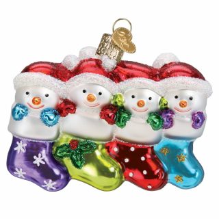 Snow Family Of 4 Ornament  |  Personalization Personalization Personalization