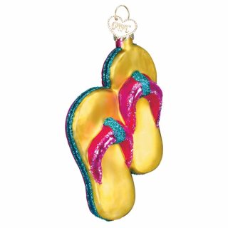 Yellow Flip-Flops Ornament  |  Travel Travel Travel