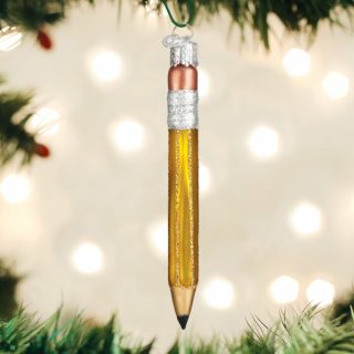 Yellow Pencil Ornament  |  Household Education & School Education & School