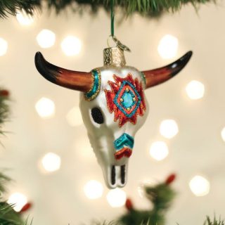 Southwestern Steer Skull Ornament  |  Travel Travel Travel